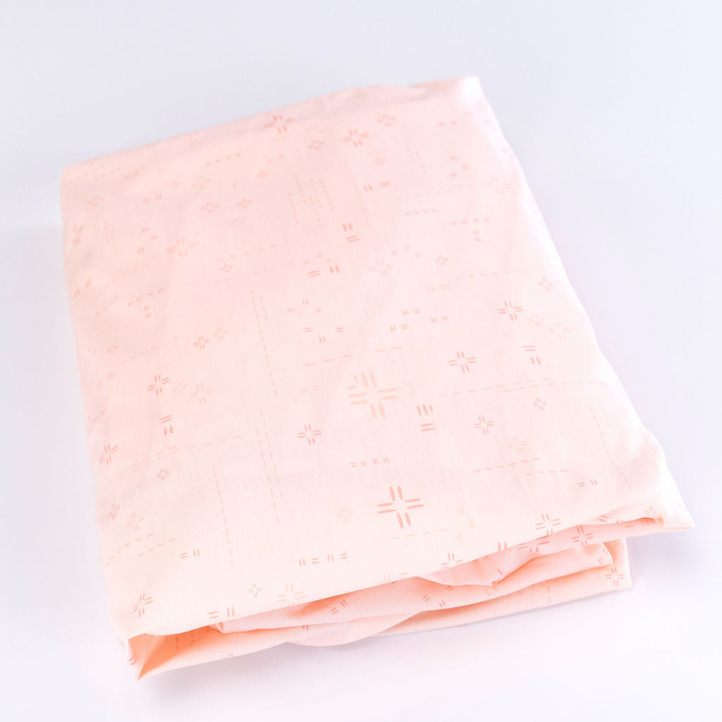 Sunday Stroll - Fitted Crib Sheet - Crossroads & Dashes in Pink - Olli+Lime